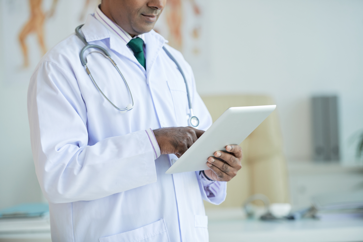 doctor with clipboard